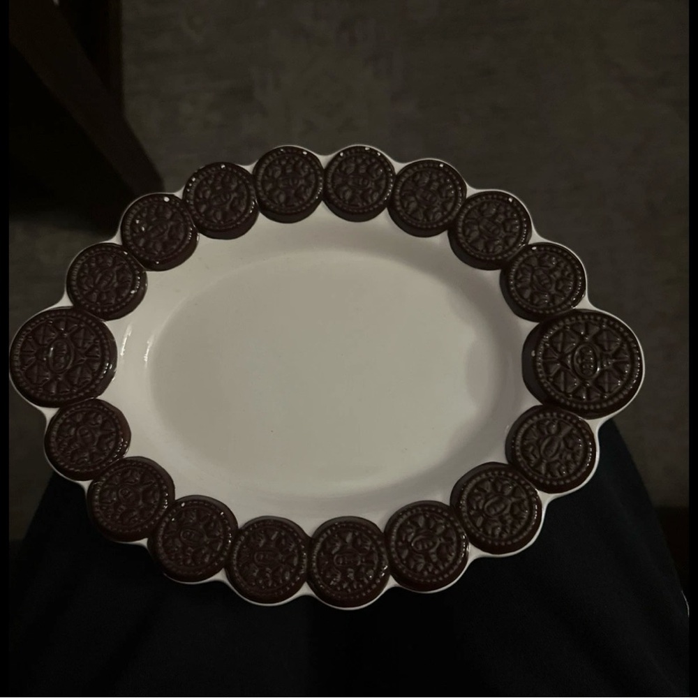 Oreo Cookie Plate 10  X  7.5 Oval Snack Dish Nabisco Copco - vintage